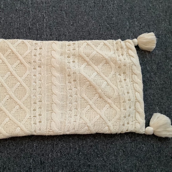 100% Cotton Cable Knit Throw Pillow Cover 12 x 20 NEW - Picture 4 of 7